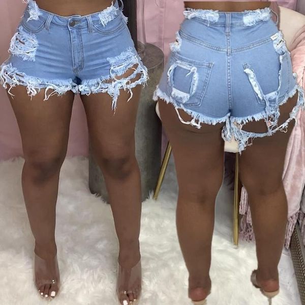 women's shorts plus size light blue ripped cut out denim with tassel women streetwear high waist hollow hole jean female, White;black
women's shorts plus size light blue ripped cut out denim with tassel women streetwear high waist hollow hole jean female, White;black