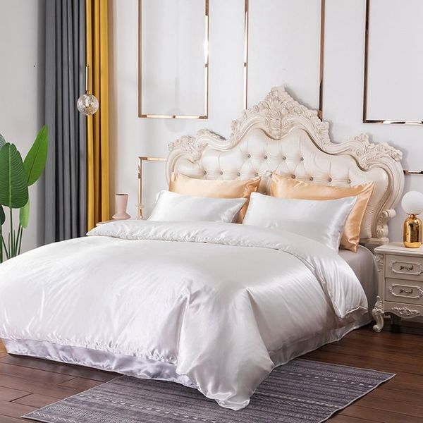 bedding sets white advanced satin silk set luxury duvet covers with pillowcase single double king bed bedclothes
bedding sets white advanced satin silk set luxury duvet covers with pillowcase single double king bed bedclothes