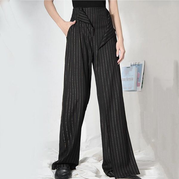 women's pants & capris lanmrem 2021 early autumn fashion black gold striped high waist all-match with zipper full-length wide leg 2a837, Black;white
women's pants & capris lanmrem 2021 early autumn fashion black gold striped high waist all-match with zipper full-length wide leg 2a837, Black;white