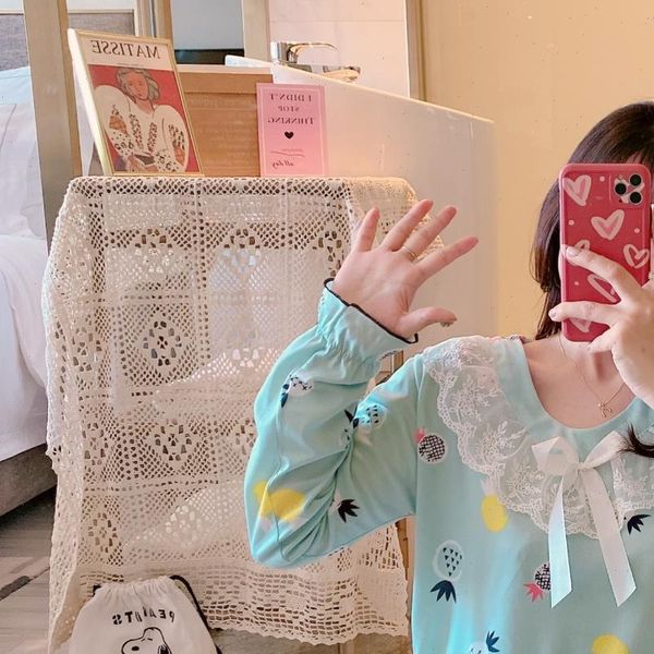 girl long sleeved pajamas women sleepwear set autumn nightwear night suit cartoon lovely youth student cute, Black;red
girl long sleeved pajamas women sleepwear set autumn nightwear night suit cartoon lovely youth student cute, Black;red