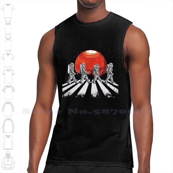 space walking astronaut on abbey road parody custom funny tank sleeveless vest, White;black
space walking astronaut on abbey road parody custom funny tank sleeveless vest, White;black