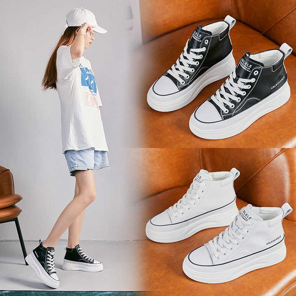 2021 autumn korean leather small white shoes women's versatile high student fashion sports leisure thick soled
2021 autumn korean leather small white shoes women's versatile high student fashion sports leisure thick soled