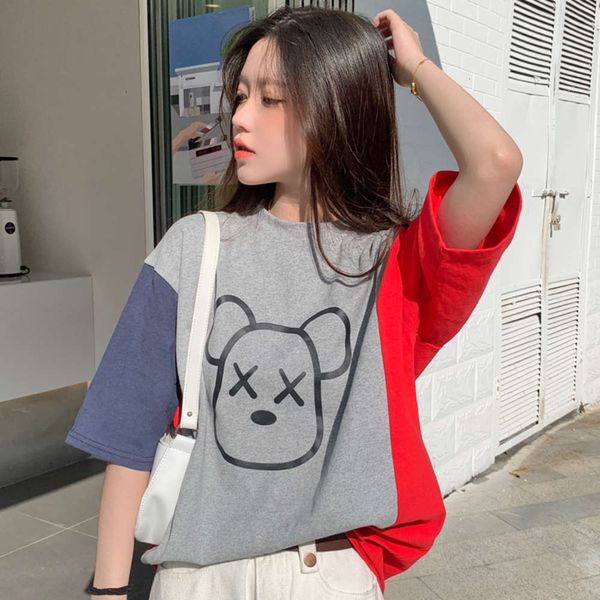 women's t-shirt bear fake two short summer loose korean ins fashion harajuku chic hong kong style half sleeve brxn, White
women's t-shirt bear fake two short summer loose korean ins fashion harajuku chic hong kong style half sleeve brxn, White