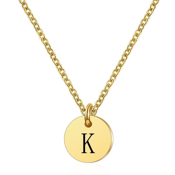 chains moflo titanium steel 18k gold plated 10mm round tags 26 letter pendant necklace stainless initial, Silver
chains moflo titanium steel 18k gold plated 10mm round tags 26 letter pendant necklace stainless initial, Silver