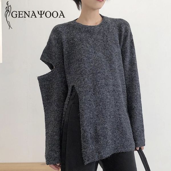 genayooa pullover sweater knitted women winter long sleeve o neck split cashmere jumper hollow out loose female korean 210417, White;black
genayooa pullover sweater knitted women winter long sleeve o neck split cashmere jumper hollow out loose female korean 210417, White;black