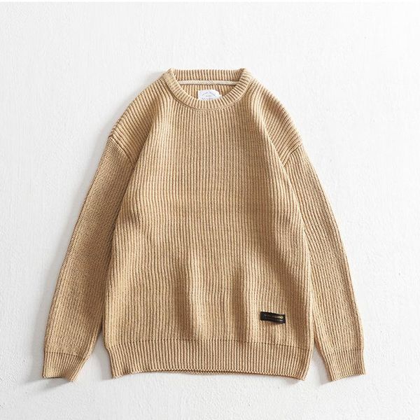 men's sweaters 2021 original raglan sleeve autumn winter thickened long o-neck sweater japanese loose casual knitted pullover coat, White;black
men's sweaters 2021 original raglan sleeve autumn winter thickened long o-neck sweater japanese loose casual knitted pullover coat, White;black