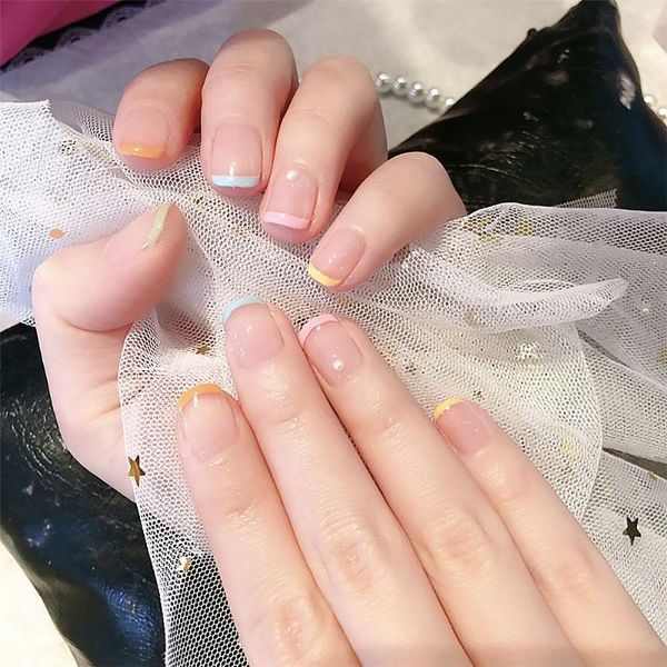 false nails women fashion french style ballerina coffin fake press on full cover nail tips mini short colorful, Red;gold
false nails women fashion french style ballerina coffin fake press on full cover nail tips mini short colorful, Red;gold