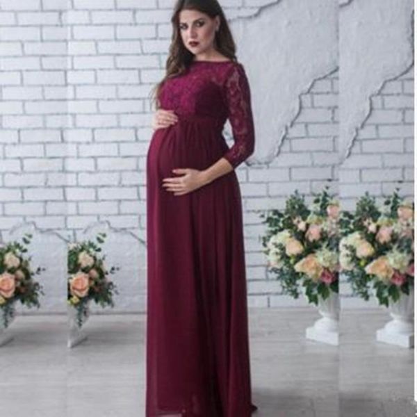 maternity dresses clothes pregnant party evening dress pography woman lady long sleeve lace plus size, White
maternity dresses clothes pregnant party evening dress pography woman lady long sleeve lace plus size, White