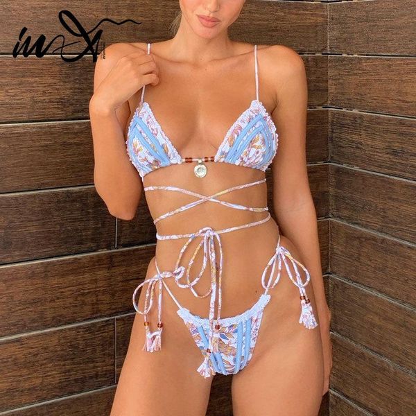 women's swimwear in-x bandage bikini 2021 print swimsuit women triangle female lace bathing suit brazilian tassel 2 pieces set biquini, White;black
women's swimwear in-x bandage bikini 2021 print swimsuit women triangle female lace bathing suit brazilian tassel 2 pieces set biquini, White;black