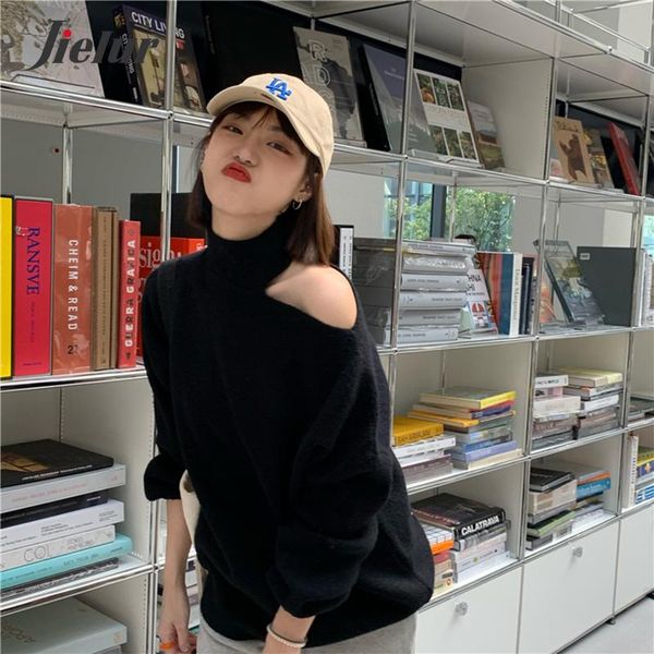 women's sweaters women autumn winter turtleneck chic pullovers sweater slim soft solid color pull femme off-shoulder pullover, White;black
women's sweaters women autumn winter turtleneck chic pullovers sweater slim soft solid color pull femme off-shoulder pullover, White;black