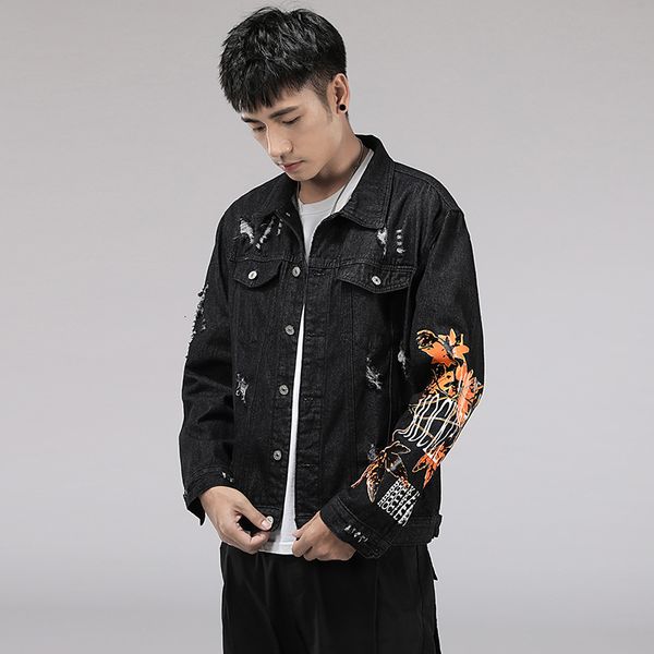 men's jackets jaqueta jeans masculina de manga longa, casaco japonês com estampa solta para homens, roupa primavera e outono mt2j, Black;brown
men's jackets jaqueta jeans masculina de manga longa, casaco japonês com estampa solta para homens, roupa primavera e outono mt2j, Black;brown