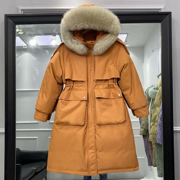 women's down & parkas fitaylor winter jacket women large natural fur collar hooded 90% white duck long coat thickness warm overcoats, Black
women's down & parkas fitaylor winter jacket women large natural fur collar hooded 90% white duck long coat thickness warm overcoats, Black