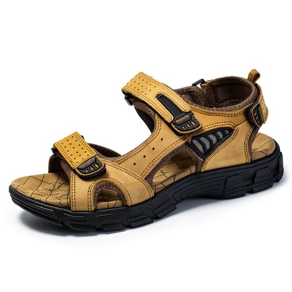 2021 summer genuine leahter shoes men sandals thick sole beach sandals non-slip mens summer holiday shoes a2324, Black
2021 summer genuine leahter shoes men sandals thick sole beach sandals non-slip mens summer holiday shoes a2324, Black