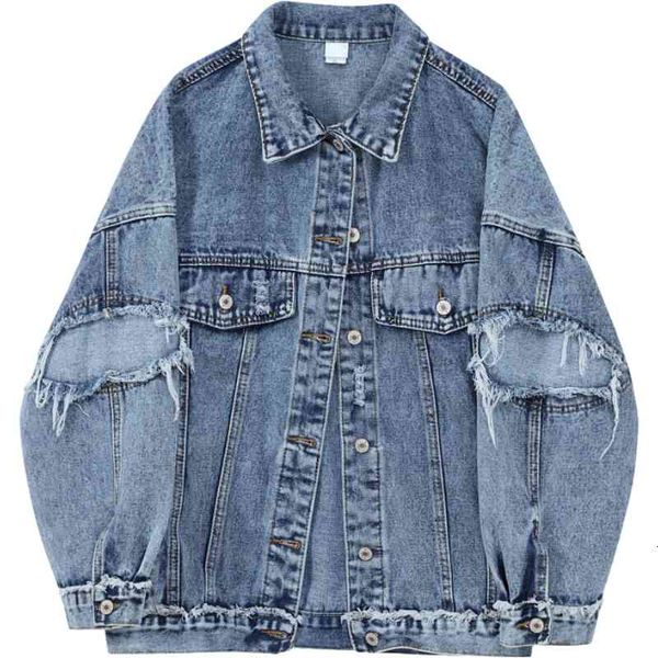women's fur & faux vintage denim jacket women spring autumn streetwear overcoat female loose single breasted solid jeans coat tid, Black
women's fur & faux vintage denim jacket women spring autumn streetwear overcoat female loose single breasted solid jeans coat tid, Black