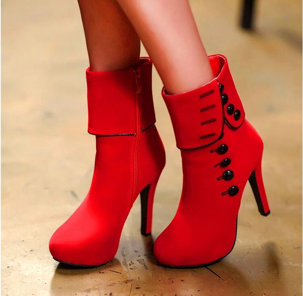 autumn fashion 2 colors korea designer shoes high heels with button fashion women's winter red knee high long boots add plush nxz64, Black
autumn fashion 2 colors korea designer shoes high heels with button fashion women's winter red knee high long boots add plush nxz64, Black