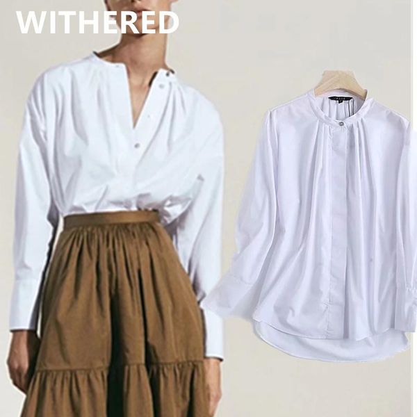 withered 2021 blouse women england style fashion pleated white casual elegant long sleeve cotton blusas mujer de moda shirt women's blo
withered 2021 blouse women england style fashion pleated white casual elegant long sleeve cotton blusas mujer de moda shirt women's blo