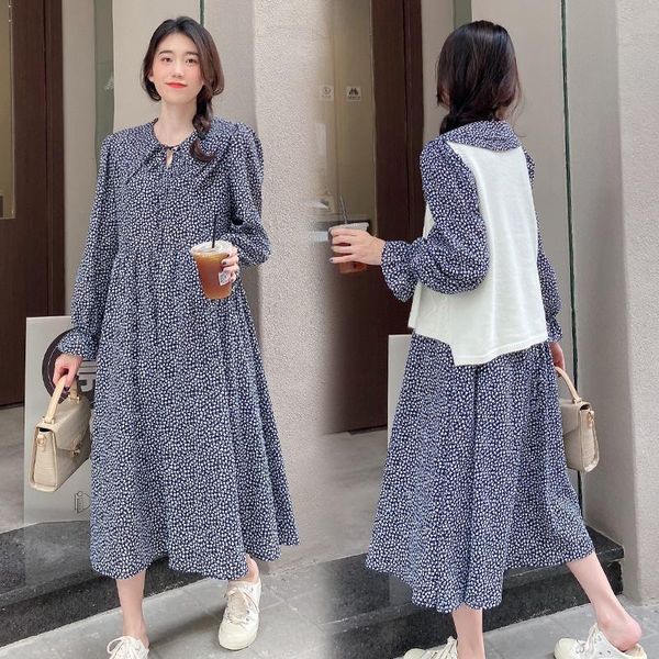 maternity dresses 367# autumn korean fashion floral printed long dress with vest cardigan sets sweet lovely clothes for pregnant women, White
maternity dresses 367# autumn korean fashion floral printed long dress with vest cardigan sets sweet lovely clothes for pregnant women, White
