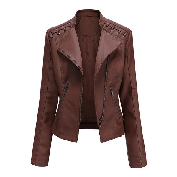 women's jackets autumn man-made leather jacket punk rivet motorcycle rider street slim fitting outer no solid, Black;brown
women's jackets autumn man-made leather jacket punk rivet motorcycle rider street slim fitting outer no solid, Black;brown