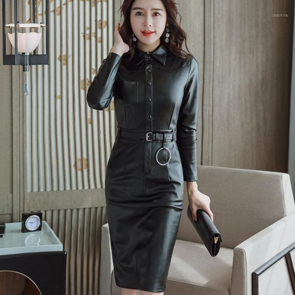 2021ladies casual long sleeve faux pu leather bodycon dress vestidos de cuero high waist female dresses, Black;gray
2021ladies casual long sleeve faux pu leather bodycon dress vestidos de cuero high waist female dresses, Black;gray