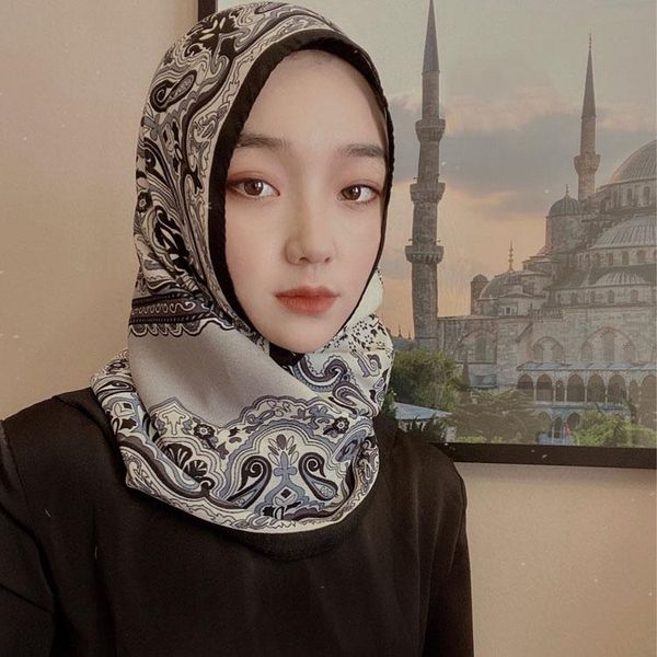 scarves 2021 hijab square scarf women wholesale, Blue;gray
