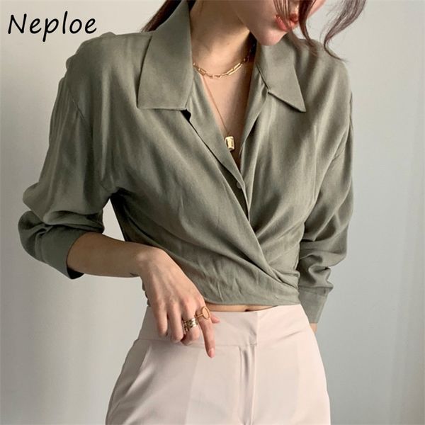 turn down collar long sleeve single breast blouse women side split lace up design solid blusas spring shirt 210422, White
turn down collar long sleeve single breast blouse women side split lace up design solid blusas spring shirt 210422, White