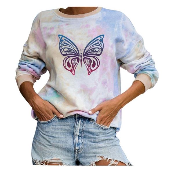women's hoodies & sweatshirts fashion women butterfly tie-dye print sweatshirt ladies crewneck long sleeve pullover causal loose sudad, Black
women's hoodies & sweatshirts fashion women butterfly tie-dye print sweatshirt ladies crewneck long sleeve pullover causal loose sudad, Black