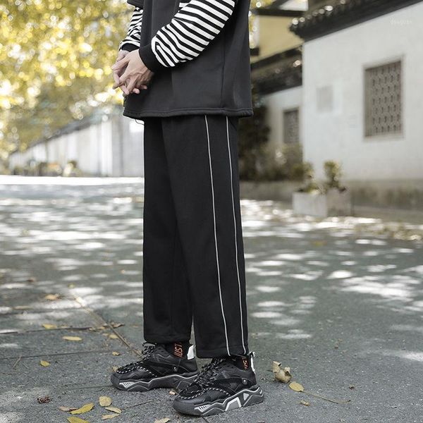 men's pants sweatpants fashion drawstring casual men streetwear korean loose hip-hop straight leg mens joggers track, Black
men's pants sweatpants fashion drawstring casual men streetwear korean loose hip-hop straight leg mens joggers track, Black