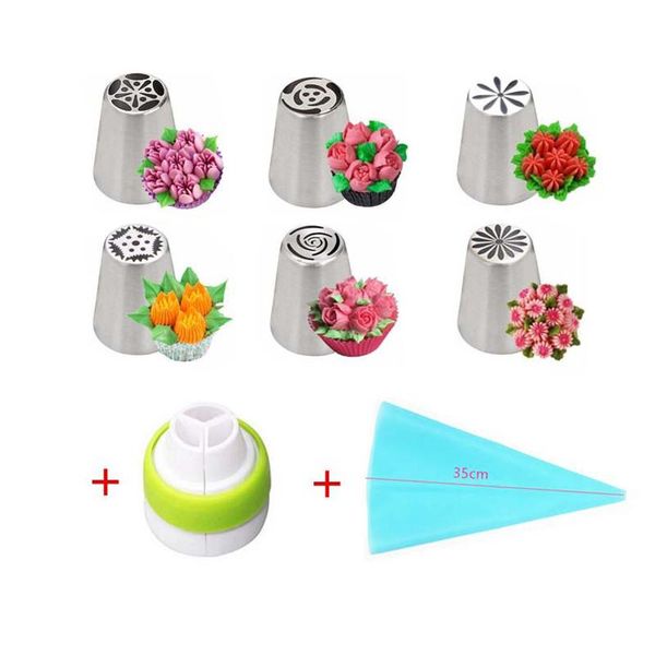 cake tools 8pc/set russian tulip icing piping nozzles stainless steel flower cream pastry tips bag cupcake decorating
cake tools 8pc/set russian tulip icing piping nozzles stainless steel flower cream pastry tips bag cupcake decorating