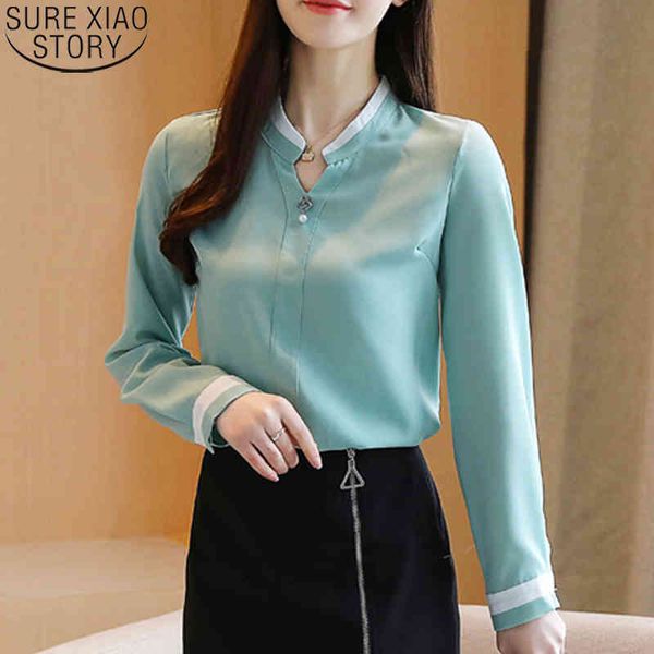 autumn fashion long sleeve women office lady stand collar chiffon shirt womens and blouses pullover blusas 10787 210417, White
autumn fashion long sleeve women office lady stand collar chiffon shirt womens and blouses pullover blusas 10787 210417, White