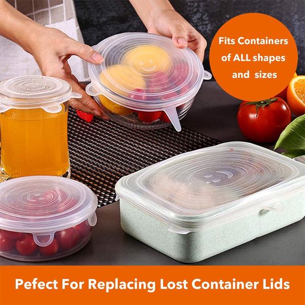 silicone stretch lids universal lid bowl pot cover cap for cookware kitchen storage & organization
silicone stretch lids universal lid bowl pot cover cap for cookware kitchen storage & organization
