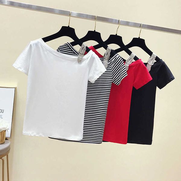 t-shirt women's short-sleeved summer korean version of self-cultivation all-match round neck slim short 210706, White
t-shirt women's short-sleeved summer korean version of self-cultivation all-match round neck slim short 210706, White