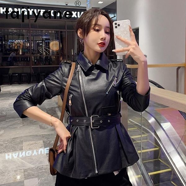 women's leather & faux jacket real women 2021 autumn spring genuine sheepskin coats woman jackets female clothes mujer chaqueta tn799, Black
women's leather & faux jacket real women 2021 autumn spring genuine sheepskin coats woman jackets female clothes mujer chaqueta tn799, Black