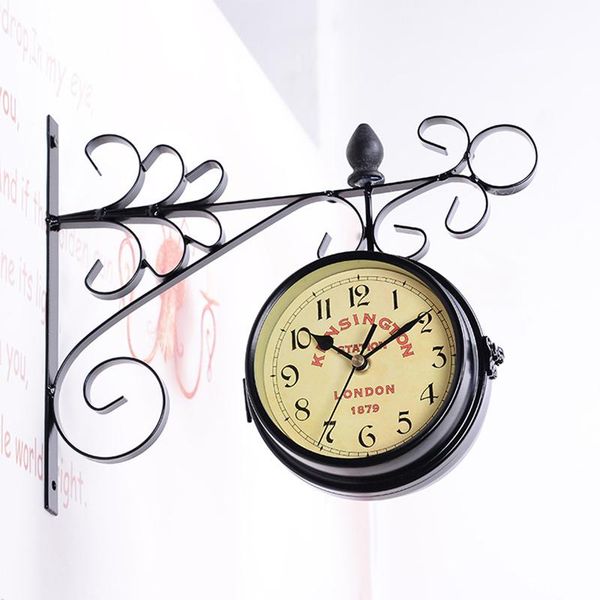 wall clocks creative double sided round mount station clock garden vintage retro home decor metal frame glass dial cover
wall clocks creative double sided round mount station clock garden vintage retro home decor metal frame glass dial cover
