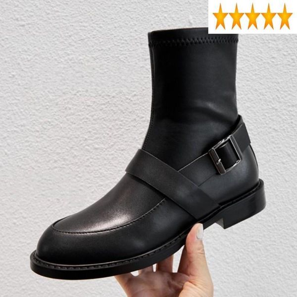 boots brand elastic women ankle british style 2021 black motorcycle cowhide genuine leather high flat shoes woman
boots brand elastic women ankle british style 2021 black motorcycle cowhide genuine leather high flat shoes woman