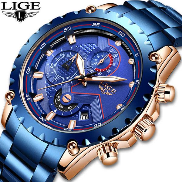 lige mens watches stainless steel waterproof watch men fashion sport quartz watch men business date clock relojes hombre+box 210527, Slivery;brown
lige mens watches stainless steel waterproof watch men fashion sport quartz watch men business date clock relojes hombre+box 210527, Slivery;brown