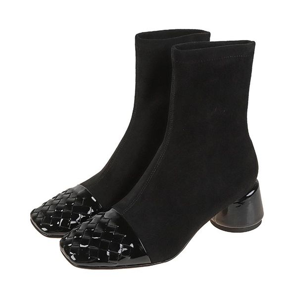 boots autumn winter square toe black stitching woven single riga velvet niche personality student fashion women's ankle
boots autumn winter square toe black stitching woven single riga velvet niche personality student fashion women's ankle