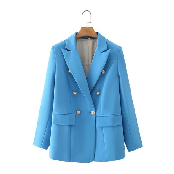 women's suits & blazers suit autumn 2021 product european and american double-breasted metal buckle decoration fashionable casual jacke, White;black
women's suits & blazers suit autumn 2021 product european and american double-breasted metal buckle decoration fashionable casual jacke, White;black