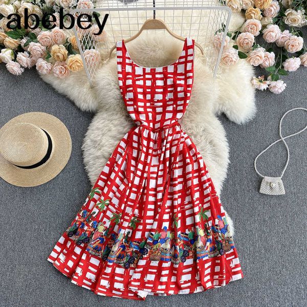 women retro print plaid tank dress korean sleeveless o neck casual loose dresses summer fashion vacation midi dress 210715, Black;gray
women retro print plaid tank dress korean sleeveless o neck casual loose dresses summer fashion vacation midi dress 210715, Black;gray