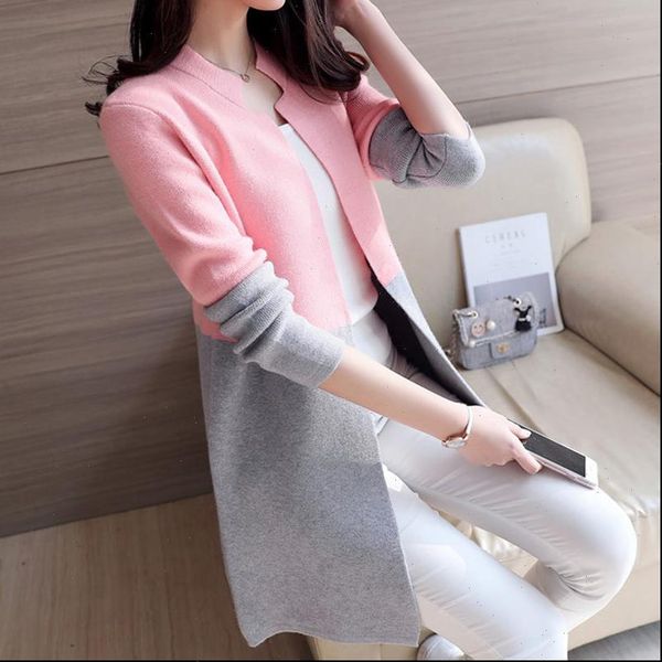 autumn knitting loose fashion womens sweaters cardigans patchwork long sleeve simple style female korea coats, White;black
autumn knitting loose fashion womens sweaters cardigans patchwork long sleeve simple style female korea coats, White;black