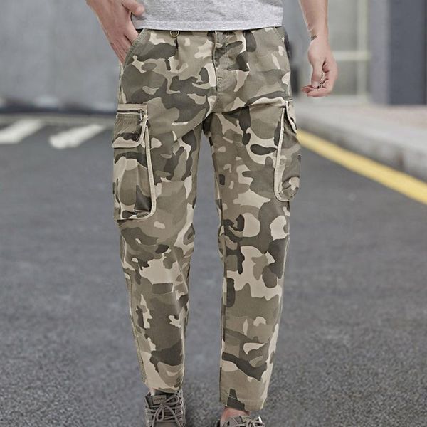 men's pants mid-waist zip cargo relaxed fit streetwear camouflage trousers with multi-pocket male tactical clothing, Black
men's pants mid-waist zip cargo relaxed fit streetwear camouflage trousers with multi-pocket male tactical clothing, Black