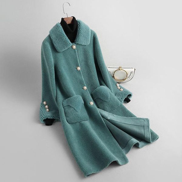 women's fur & faux women 2021 winter natural lambswool coat female casual warm real jacket ladies sheep shearing long overcoat a549, Black
women's fur & faux women 2021 winter natural lambswool coat female casual warm real jacket ladies sheep shearing long overcoat a549, Black