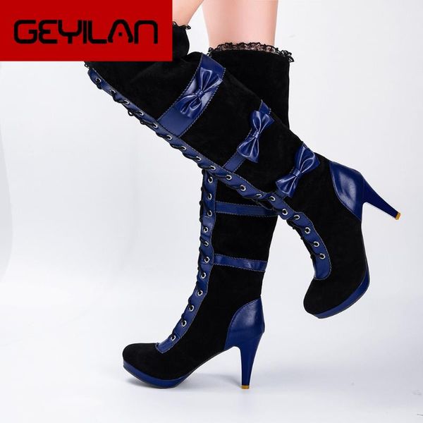 boots high over the knee elastic bow bandage women stitching stocking sock shoes pumps, Black
boots high over the knee elastic bow bandage women stitching stocking sock shoes pumps, Black