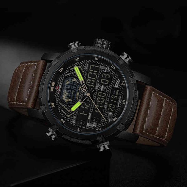 naviforce men's watches luxury brand military sport watch men led quartz digital clock leather army waterproof watch male 210517, Slivery;brown
naviforce men's watches luxury brand military sport watch men led quartz digital clock leather army waterproof watch male 210517, Slivery;brown