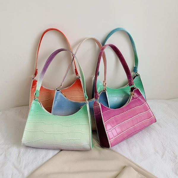 evening bags fashion pu leather women alligator pattern gradient color shoulder underarm vintage zipper hobos ladies handbags 2021
evening bags fashion pu leather women alligator pattern gradient color shoulder underarm vintage zipper hobos ladies handbags 2021