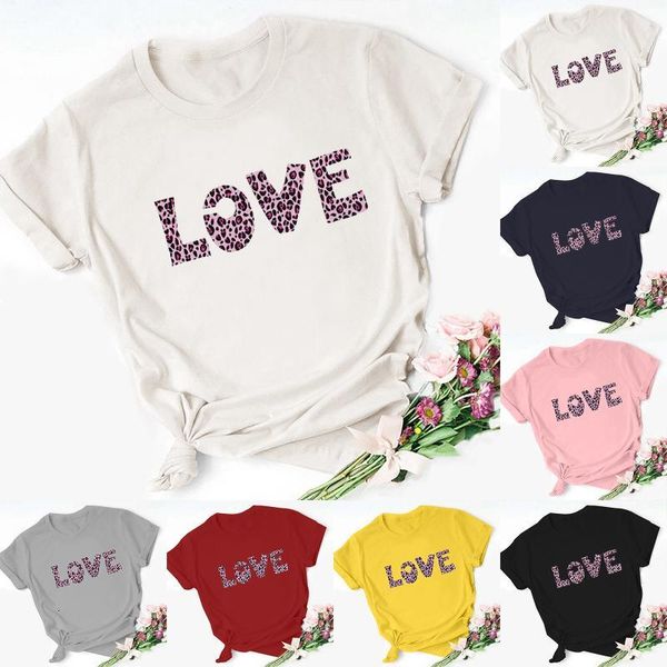 t-shirt women's fashion casual valentine's day printed round neck short sleeve ladies summer streetwear, White
t-shirt women's fashion casual valentine's day printed round neck short sleeve ladies summer streetwear, White