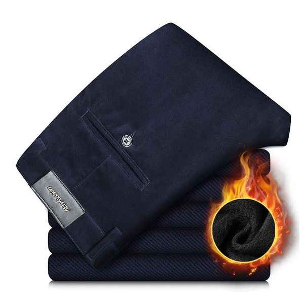 men's pants 2021 winter brand fleece thick warm high-quality corduroy business casual fit straight high waist trousers, Black
men's pants 2021 winter brand fleece thick warm high-quality corduroy business casual fit straight high waist trousers, Black