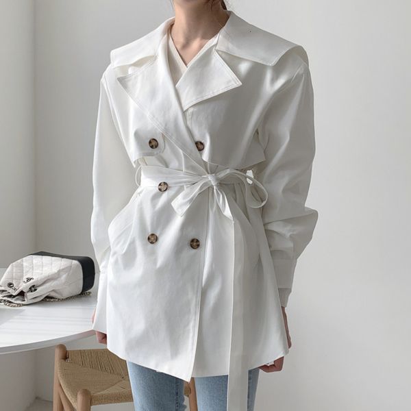 wools korean style chic ladies trench coat for big woman double-breasted lapel bandage waist jacket outerwear, Black
wools korean style chic ladies trench coat for big woman double-breasted lapel bandage waist jacket outerwear, Black