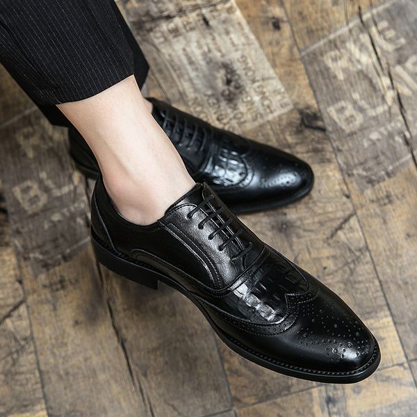 464748 size cross-border plus size mens shoes-size brogue mens leather shoes british pointed-toe lace business formal wear shoes, Black
464748 size cross-border plus size mens shoes-size brogue mens leather shoes british pointed-toe lace business formal wear shoes, Black