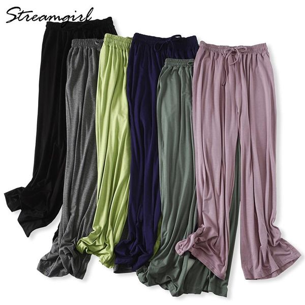 women's pants & capris women summer wide leg female trousers baggy lace up high waist modal loose sweatpants casual, Black;white
women's pants & capris women summer wide leg female trousers baggy lace up high waist modal loose sweatpants casual, Black;white