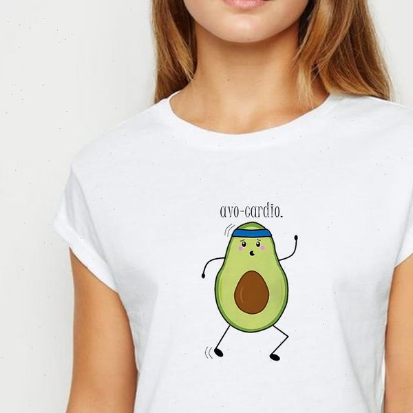 women t shirts avant garde avocado loose spring summer shirt trendy printing design simple round neck, White
women t shirts avant garde avocado loose spring summer shirt trendy printing design simple round neck, White